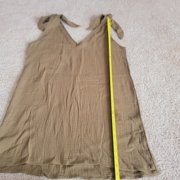 NWT Cupshe Cotton Textured Backless V-Neck Mini Dress L - Picture 6 of 9
